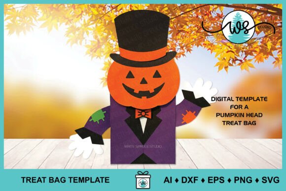 Adorable 3D SVG Pumpkin Head for Halloween Treats
