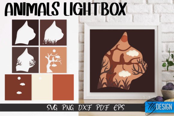 Cat Lightbox SVG: Graphics & Crafts Branding