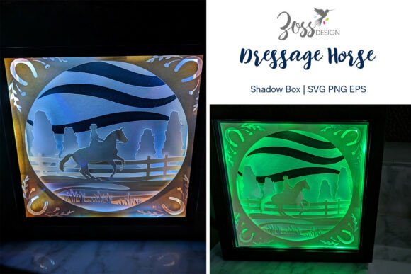 Dressage Horse Shadow Box SVG: A Crafts Graphics Gem