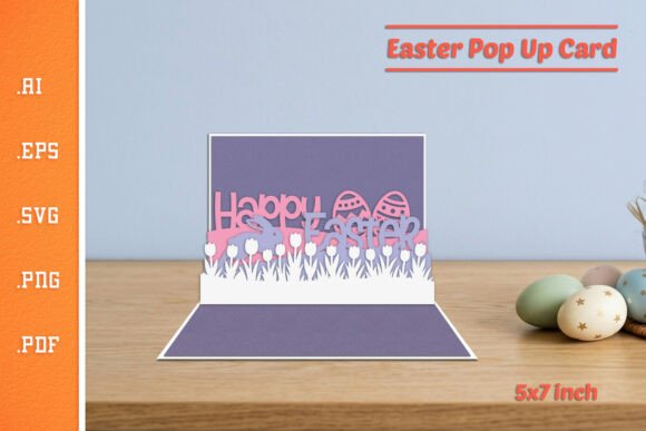 Easter Pop-up Card SVG for Creative Crafts Graphics