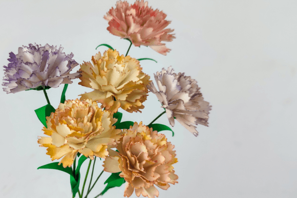 Elevate Your Brand with Carnations 3D SVG Paper Flowers