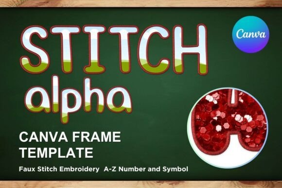 Faux Embroidery Canva Frame Letters for Local Brands