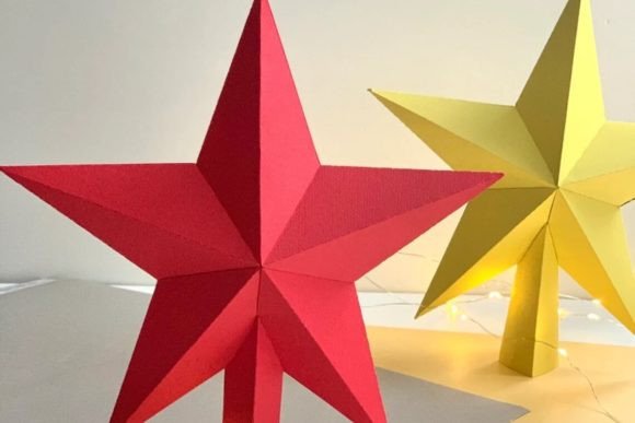 Five-Pointed Star Topper: A 3D SVG Christmas Gem