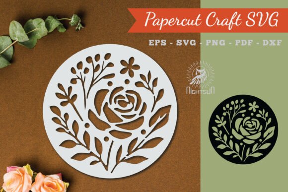 Floral Round Paper Cut SVG 2: A Versatile Embroidery Design