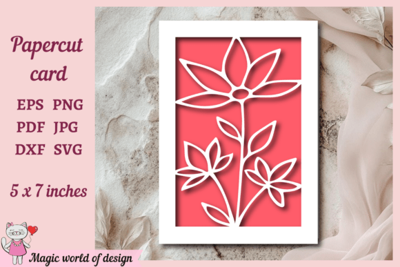 Flower Card Cover A5: A Versatile Graphics Asset for Crafts