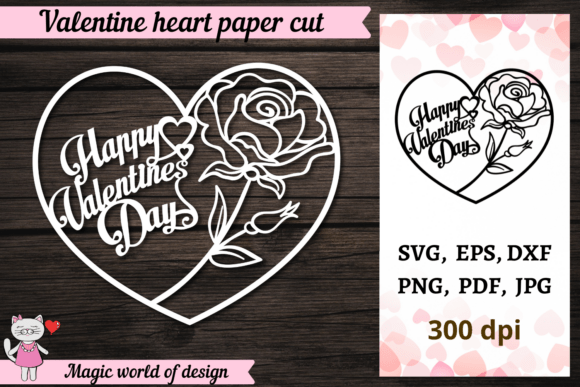 Heart Valentine, Paper Cut Svg: A Perfect Graphic for Crafts