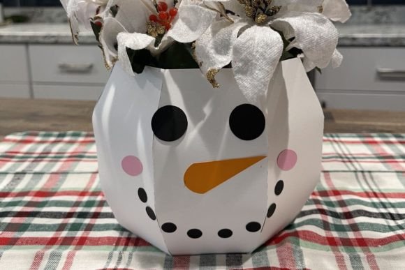 Holiday Cardstock Vases - Snowman: A 3D SVG Christmas Delight