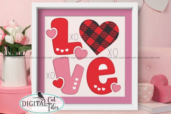 Love Card Shadow Box SVG: Graphics for Crafts Blogs