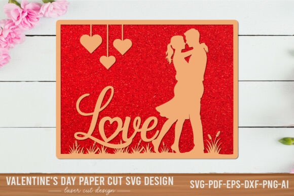Love Couple Paper Cut SVG: A Perfect Graphic for Crafts