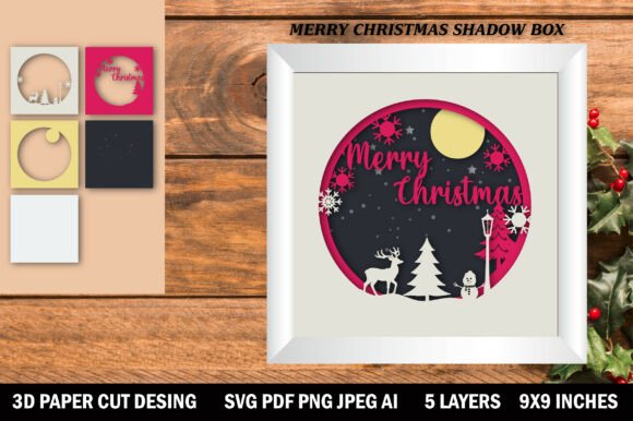 Merry Christmas Paper Cut Shadow Box Review