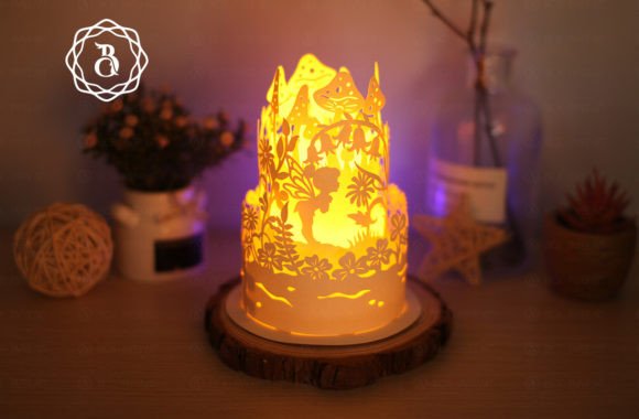 Paper Lanterns Little Fairy 3D SVG: A Charming Shapes Asset