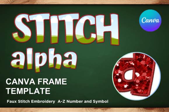 Review of Faux Embroidery Canva Frame Letters_1