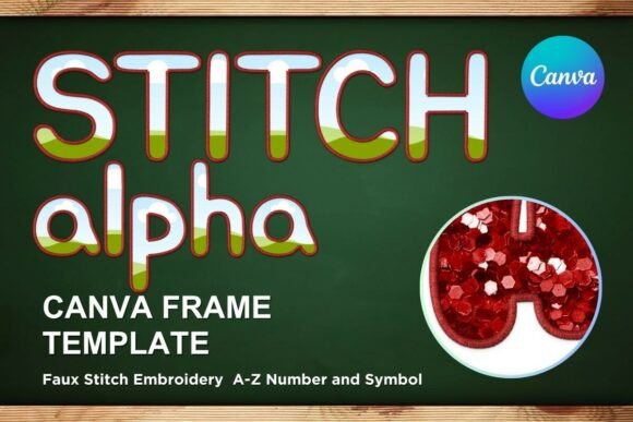Reviewing Faux Embroidery Canva Frame Letters_19 for Design Projects