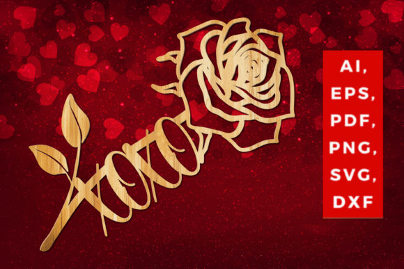 Valentine Decor Rose Laser Paper Cut SVG: Graphics for Crafts